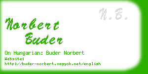 norbert buder business card